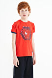 Fiesta Kol Ucu Renkli Detaylı Baskılı Standart Kalıp Erkek Çocuk T-Shirt - 11156 | 6-7 Yaş