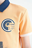 Kavun Içi Baskı Detaylı Polo Yaka Standart Kalıp Erkek Çocuk T-Shirt - 11094