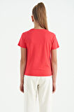 Rose O Yaka Yazı Baskılı Rahat Form Kısa Kollu Cropped Kız Çocuk T-Shirt - 75118 | 13-14 Yaş