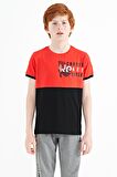 Fiesta Baskı Detaylı Renk Bloklu Standart Kalıp O Yaka Erkek Çocuk T-Shirt - 11107 | 12-13 Yaş