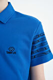 Saks Kol Baskı Detaylı Standart Kalıp Polo Yaka Erkek Çocuk T-Shirt - 11093 | 6-7 Yaş