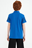 Saks Kol Baskı Detaylı Standart Kalıp Polo Yaka Erkek Çocuk T-Shirt - 11093 | 6-7 Yaş