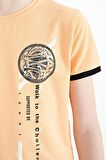 Kavun Içi Baskı Detaylı O Yaka Standart Kalıp Erkek Çocuk T-Shirt - 11131