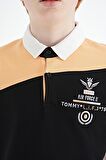 Beyaz Renk Bloklu Nakış Detaylı Standart Kalıp Polo Yaka Erkek Çocuk T-Shirt - 11088 | 4-5 Yaş