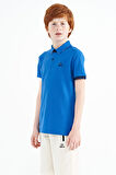 Saks Logo Nakışlı Standart Kalıp Polo Yaka Erkek Çocuk T-Shirt - 11083 | 3-4 Yaş