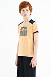 Kavun Içi Baskı Detaylı O Yaka Standart Kalıp Erkek Çocuk T-Shirt - 11157