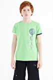 Neon Yeşil Baskı Detaylı O Yaka Standart Kalıp Erkek Çocuk T-Shirt - 11131 | 14-15 Yaş