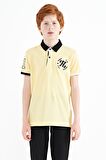 Sarı Kol Gögüs Nakış Detaylı Standart Kalıp Polo Yaka Erkek Çocuk T-Shirt - 11086 | 14-15 Yaş