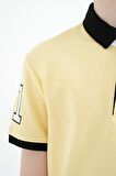 Sarı Kol Gögüs Nakış Detaylı Standart Kalıp Polo Yaka Erkek Çocuk T-Shirt - 11086 | 14-15 Yaş