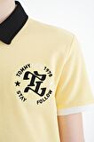 Sarı Kol Gögüs Nakış Detaylı Standart Kalıp Polo Yaka Erkek Çocuk T-Shirt - 11086 | 14-15 Yaş