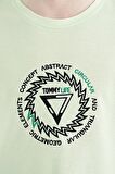 Açık Yeşil Nakış İşleme Detaylı O Yaka Standart Kalıp Erkek Çocuk T-Shirt - 11115