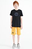 Lacivert Nakış İşleme Detaylı O Yaka Standart Kalıp Erkek Çocuk T-Shirt - 11115 | 8-9 Yaş