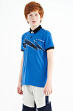 Saks Baskı Detaylı Standart Kalıp Polo Yaka Erkek Çocuk T-Shirt - 11154 | 8-9 Yaş