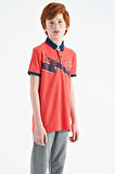 Coral Baskı Detaylı Standart Kalıp Polo Yaka Erkek Çocuk T-Shirt - 11154 | 14-15 Yaş