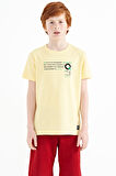 Sarı Baskı Detaylı O Yaka Standart Kalıp Erkek Çocuk T-Shirt - 11145 | 5-6 Yaş