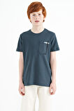 Orman Yeşili Cep Detaylı O Yaka Standart Kalıp Erkek Çocuk T-Shirt - 11120 | 3-4 Yaş