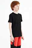 Siyah Cep Detaylı O Yaka Standart Kalıp Erkek Çocuk T-Shirt - 11120 | 3-4 Yaş