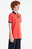 Coral Baskılı Cep Detaylı Standart Kalıp Polo Yaka Erkek Çocuk T-Shirt - 11144 | 8-9 Yaş