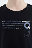 Lacivert Baskı Detaylı O Yaka Standart Kalıp Erkek Çocuk T-Shirt - 11145 | 12-13 Yaş