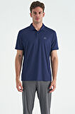 İndigo Logo Baskılı Standart Kalıp Polo Yaka Aktif Spor Erkek T-Shirt - 88252