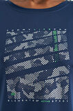 İndigo Ön Baskılı Sırtı V Dekolteli  Standart Kalıp Kısa Kollu Kadın Spor T-Shirt - 97264