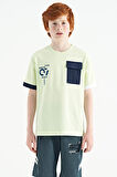 Açık Yeşil O Yaka Oversize Cep Detaylı Erkek Çocuk T-Shirt - 11152