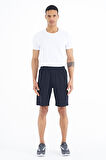 Ryan Lacivert Cepli Standart Kalıp Erkek Şort - 81239