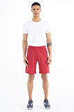 Ryan Kırmızı Cepli Standart Kalıp Erkek Şort - 81239