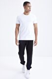Beyaz Basic Kısa Kol Standart Kalıp O Yaka Erkek T-Shirt - 87911 | XL