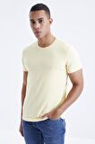 Sarı Basic Kısa Kol Standart Kalıp O Yaka Erkek T-Shirt - 87911 | M