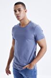 Petrol Basic Kısa Kol Standart Kalıp O Yaka Erkek T-Shirt - 87911 | L