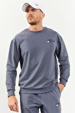 Petrol Casual O Yaka Lastik Paça Erkek Oversize Eşofman Takımı - 85120 | M