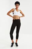 Beyaz Çapraz Sırt Detaylı Slim Fit U Yaka Pedli Kadın Spor Büstiyer - 97121 | M