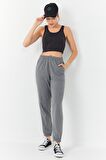 Tommy Life Füme Basic Sıfır Kol Dar Kalıp U Yaka Kadın Crop Top - 97160 | S