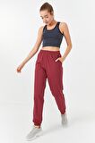 Lacivert Melanj Basic Sıfır Kol Dar Kalıp U Yaka Kadın Crop Top - 97162 | L