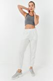 Gri Melanj Basic Sıfır Kol Dar Kalıp U Yaka Kadın Crop Top - 97162 | L