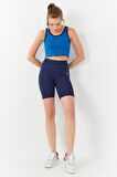 Turkuaz Basic Sıfır Kol Dar Kalıp U Yaka Kadın Crop Top - 97162 | XS