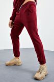 Erguvan Yarım Fermuar Dik Yaka Lastik Paça Polar Erkek Eşofman Takımı - 85159 | XL