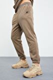 Camel Yarım Fermuar Dik Yaka Lastik Paça Polar Erkek Eşofman Takımı - 85159 | XL
