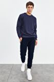 İndigo Basic O Yaka Rahat Form Erkek Sweatshirt - 88053 | S