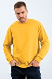 Hardal Basic O Yaka Rahat Form Erkek Sweatshirt - 88053 | XXL