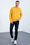 Hardal Basic O Yaka Rahat Form Erkek Sweatshirt - 88053 | XXL