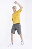 Çağla Bağcıklı Standart Kalıp Basic Erkek Şort - 81212 | XL