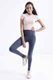 Orman Yeşili Yüksek Bel Toparlayıcı Slim Fit Dar Paça Kadın Tayt - 94011 | L