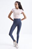 Orman Yeşili Yüksek Bel Toparlayıcı Slim Fit Dar Paça Kadın Tayt - 94011 | L