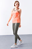 Yavruağzı Çapraz Askılı Kolsuz Standart Kalıp Kadın Spor Atlet  - 97094