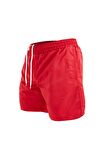 Kırmızı Kırmızı Belden Lastikli Standart Kalıp Erkek Deniz Şortu  - 81237 | L