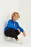 Saks Baskı Detaylı Standart Kalıp Kapüşonlu Erkek Çocuk Sweatshirt - 11002 | 8-9