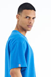 Saks Kol Arma Detaylı Basic Oversize Erkek T-Shirt - 88193 | M
