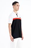 Siyah Renk Geçişli Polo Yaka Standart Kalıp Erkek T-Shirt - 88238 | L
